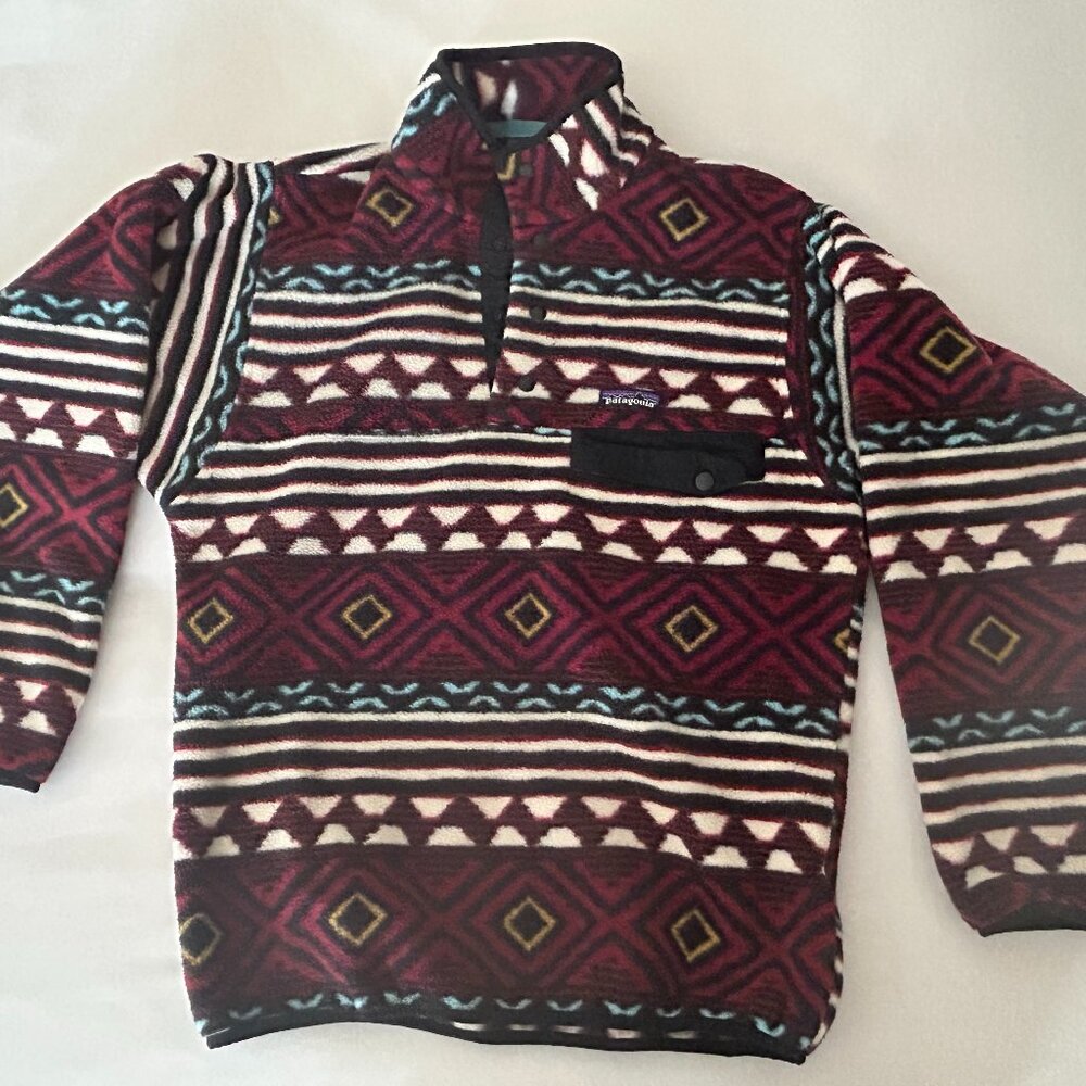 Men's Patagonia Synchilla Snap-T Fleece Pullover, multicolor, size XS